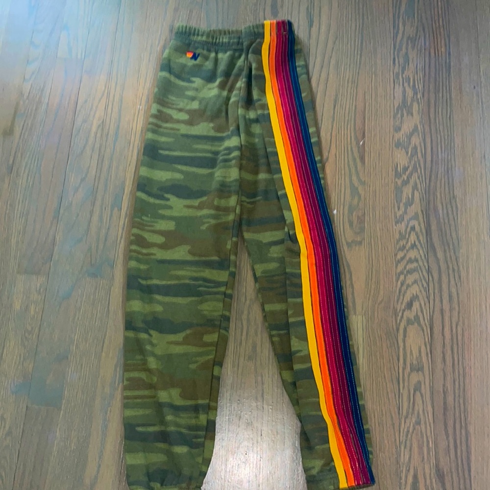 Camo stripped Aviator Nation Sweatpants